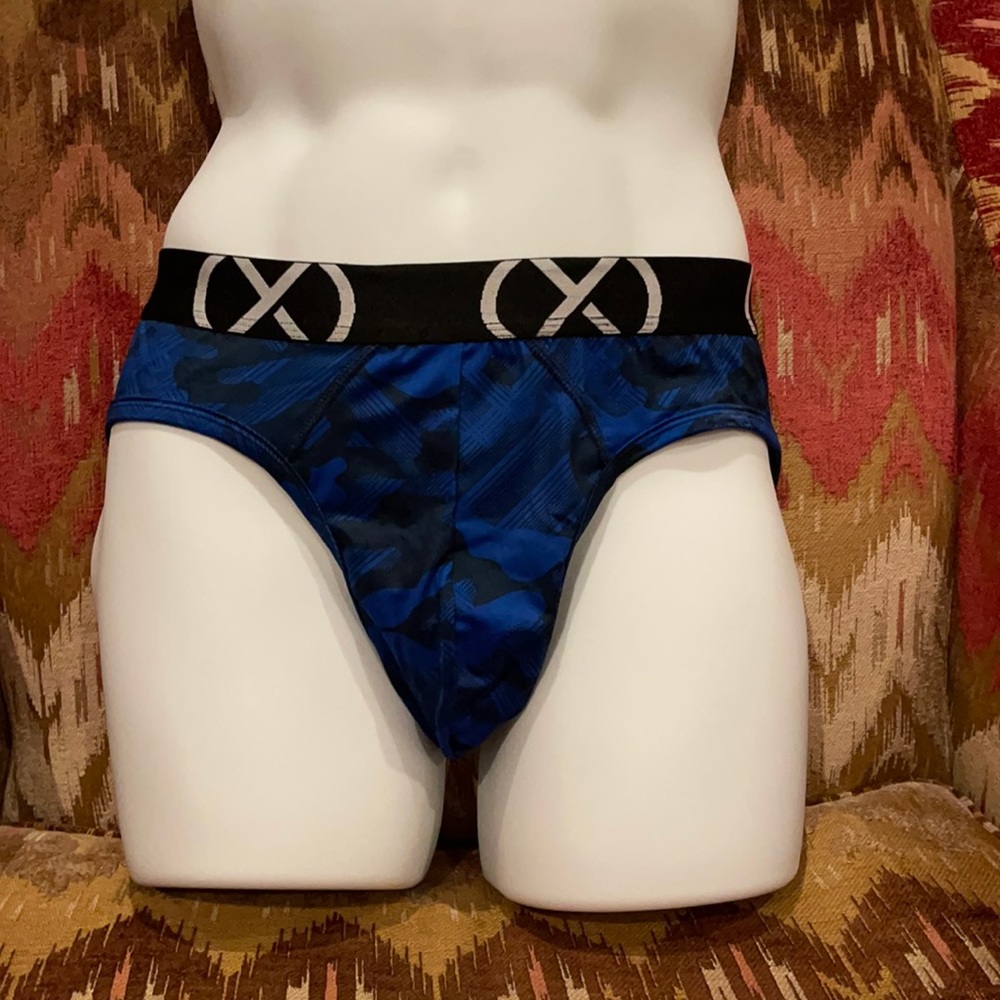 2XIST men’s bark blue Brief with pattern M boxer briefs 🔥NWOT